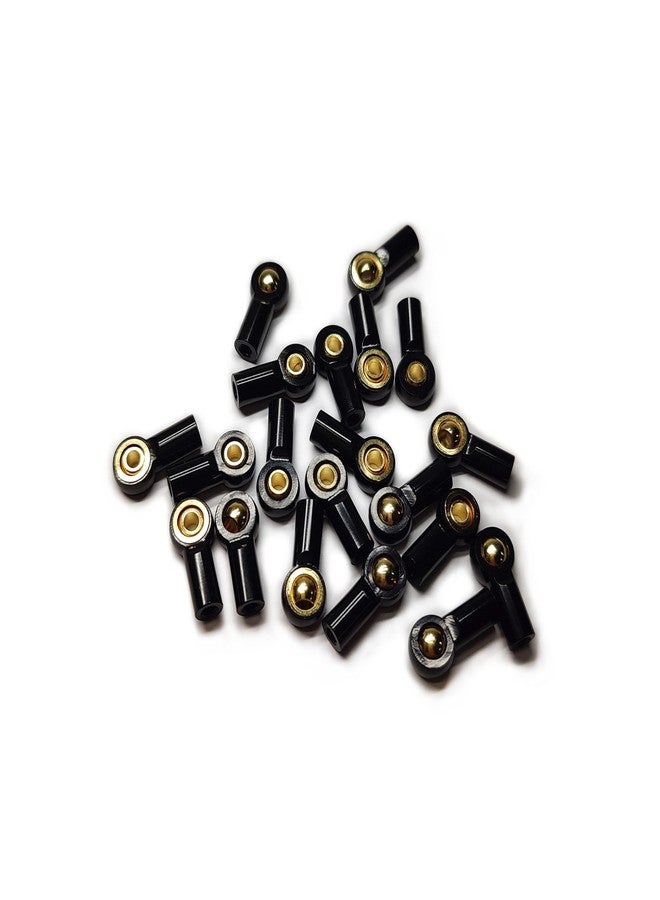 Lagefefe [20Pcs] M3 RC Ball Joint Rod End Links, CNC Aluminum Alloy M3 Rod Ends with Gold-Plated Copper Ball, Precision Linkage Ends for 1/10 RC Crawler Axial SCX10, Traxxas, Tamiya, Redcat -Black - Image 4
