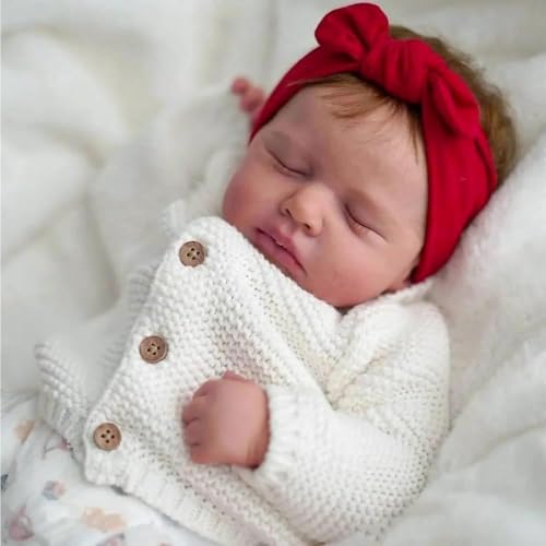 Zero Pam Lifelike Reborn Baby Dolls Silicone Full Body20 in Realistic Baby Doll Sleeping Vinyl Babys Dolls Rooted HairReal Life Babys Newborn Babies Doll That Look Real with Accessories - Image 5
