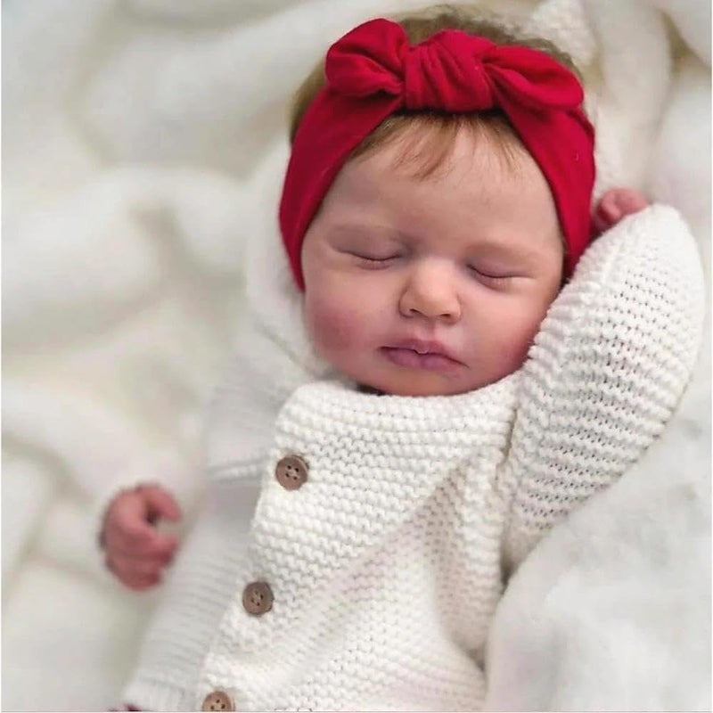 Zero Pam Lifelike Reborn Baby Dolls Silicone Full Body20 in Realistic Baby Doll Sleeping Vinyl Babys Dolls Rooted HairReal Life Babys Newborn Babies Doll That Look Real with Accessories - Image 3