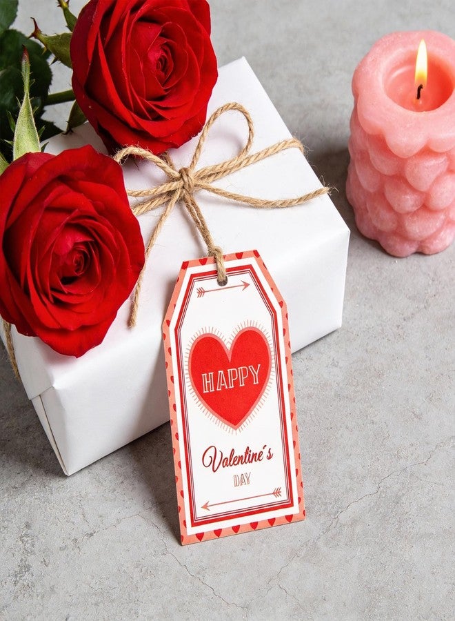 Konsait Valentines Day Gift Tags, 60 Pack Lovely Heart Valentines Tags with String, Valentine's Day Gift Wrapping Accessories & Labels, DIY Crafts - Image 5