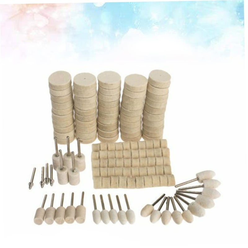 MAGICLULU 129pcs Wool Polishing Wheel Tool Set for Jade Fits Electric Tools Buffing Pad - Image 3