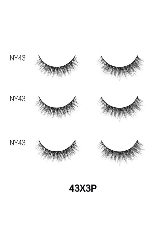 Laflare - 3D Ny Mink Eyelashes Multipack 100% Real Mink Hair Lashes Luxury Makeup Natural Light Trendy Variety Reusable 3 Pairs Value Pack (Nyvp43) - Image 1