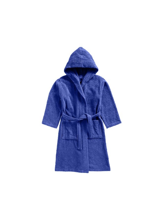 بيفت دافوديل BATHROBE NAVY BLUE TERRY COTTON 6 YEAR Set of 1  - Image 4