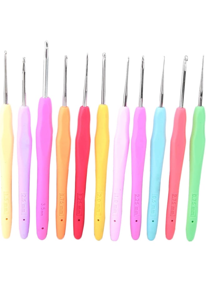 Crochet Hooks Set, 18PCS 0.5-8mm Ergonomic Crochet Hooks Soft Grip Handles Yarn Knitting Needles Kit for Arthritic Hands DIY Sewing Accessories - Image 3