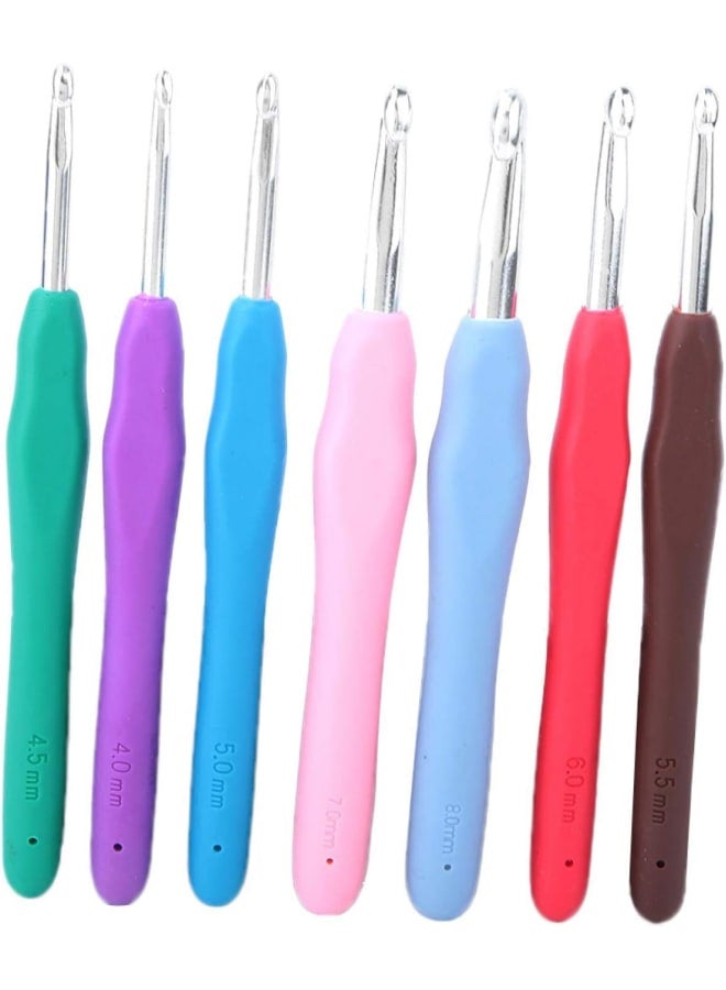Crochet Hooks Set, 18PCS 0.5-8mm Ergonomic Crochet Hooks Soft Grip Handles Yarn Knitting Needles Kit for Arthritic Hands DIY Sewing Accessories - Image 2