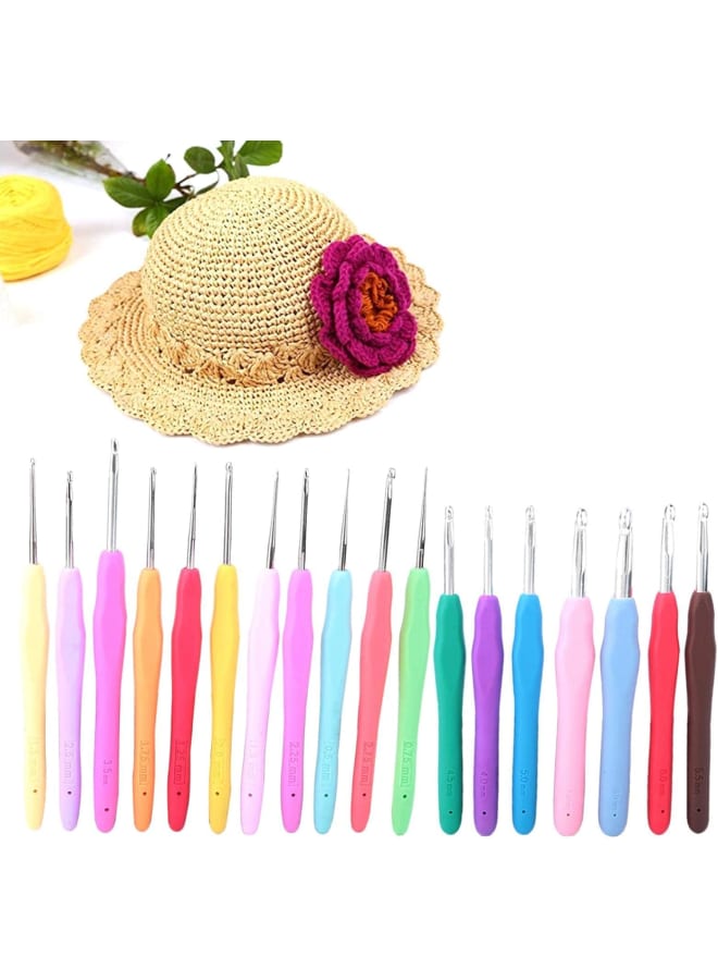 Crochet Hooks Set, 18PCS 0.5-8mm Ergonomic Crochet Hooks Soft Grip Handles Yarn Knitting Needles Kit for Arthritic Hands DIY Sewing Accessories - Image 5