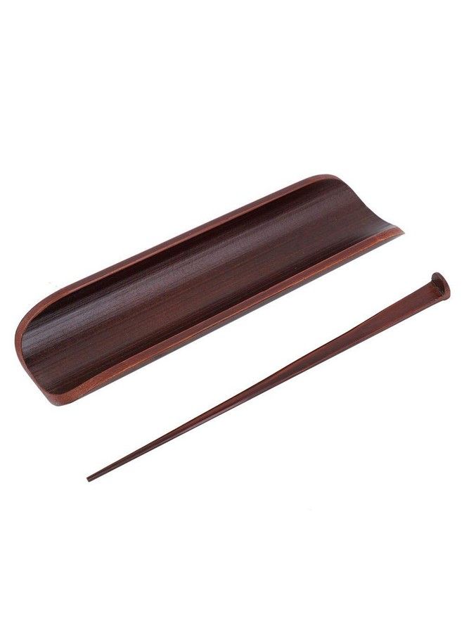 TOPINCN Tea Ceremony Utensil Tools Set Chinese Gong Fu Tea Tool Natural Bamboo Tea Tools Medium Size Tools Roast Red Twopiece - Image 2