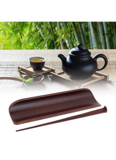 TOPINCN Tea Ceremony Utensil Tools Set Chinese Gong Fu Tea Tool Natural Bamboo Tea Tools Medium Size Tools Roast Red Twopiece  - Image 3