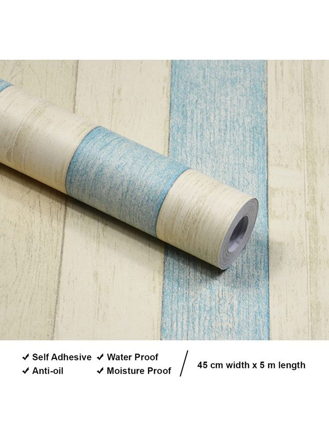 wolpin Wall Stickers Wallpaper Plank (Blue Plank, 45 x 500 cm) - Image 3