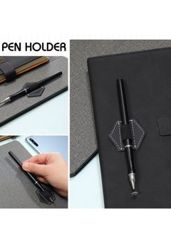 Y&D Pen Loops Holder, Self Adhesive Holders for Notebook, Hexagon Leather Pencil Holder with Elastic Loop, Designed Notebooks, Journals, Calendars, Tablet  - Image 4