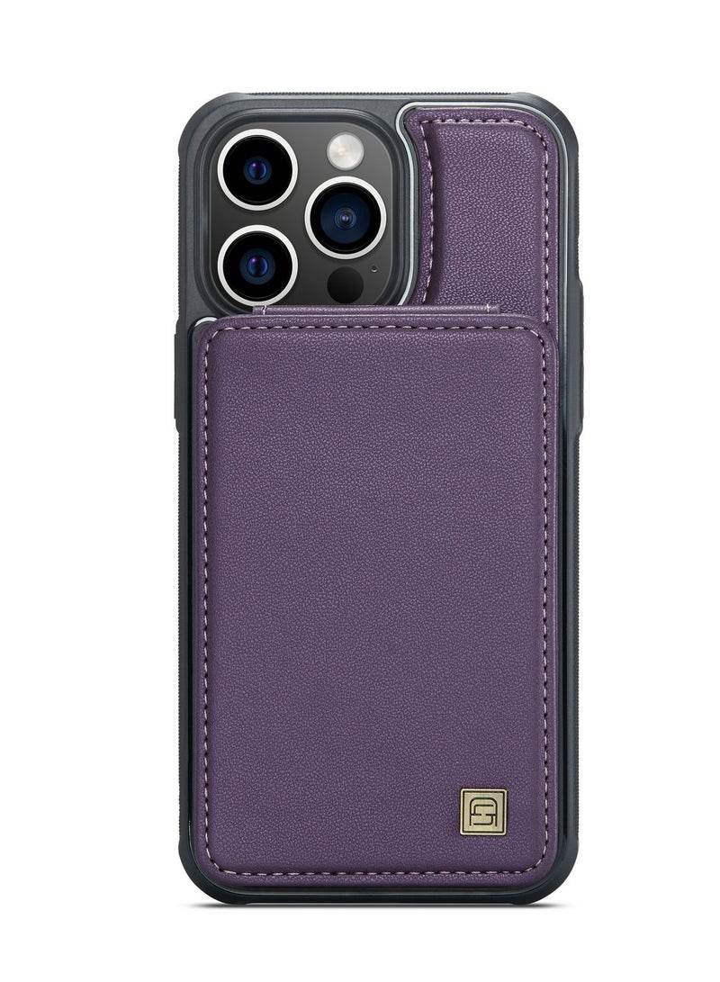 Suteni Back Cover Card Slots Leather Phone Case for iPhone - Image 1