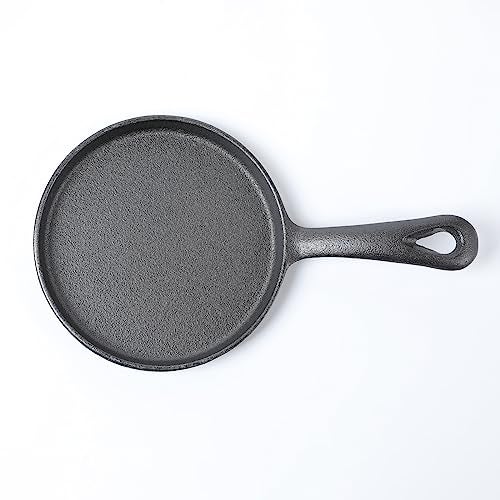 HAWOK Cast Iron Mini Round Griddle-5" Crepe Pan-Pre-Seasoned Skillet Set of 6… - Image 5