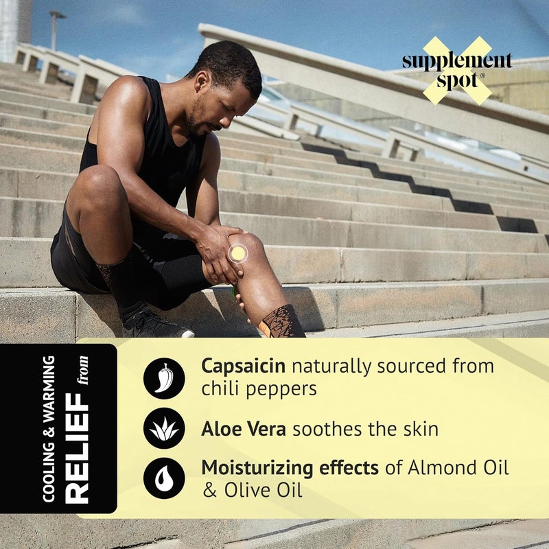 Supplement Spot Capsaicin Lotion  Cream for Muscles  Joints  Deep Penetrating Roll On w0075 Capsaicin Cream  3 oz - Image 5