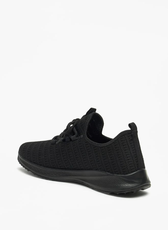 Oaklan by Shoexpress Oakland Mesh Textured Shoes with Lace-Up Closure