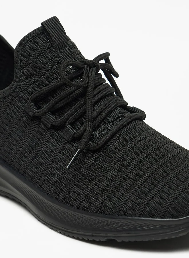 Oaklan by Shoexpress Oakland Mesh Textured Shoes with Lace-Up Closure