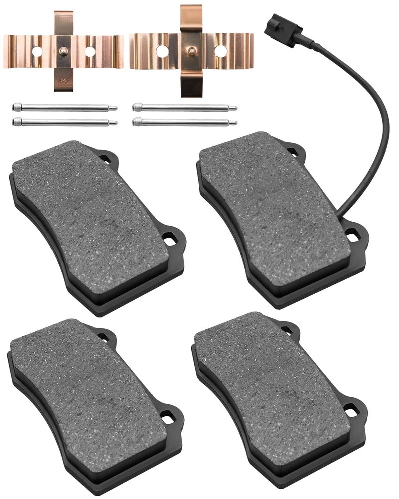AUGREX 980156007 Rear Brake Pads Set Fit for Ghibli SGhibli Q4 Quattroporte S Sport GT Gran Turismo S 30L 20072022 Replace 673005730 673010325 673012377 Brakepads for 4 Piston Rear Caliper