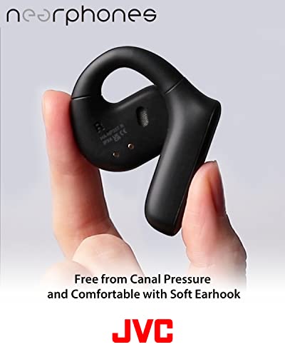 JVC Nearphones Open Ear True Wireless Headphones with 16mm Large Drivers for Powerful Sound, Single Ear use, and Long Battery Life (up to 17 Hours) - HANP35TW (Black) - Image 4