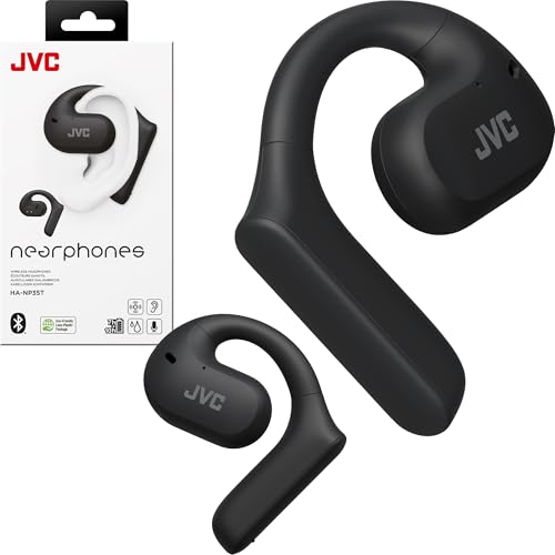 JVC Nearphones Open Ear True Wireless Headphones with 16mm Large Drivers for Powerful Sound, Single Ear use, and Long Battery Life (up to 17 Hours) - HANP35TW (Black) - Image 1