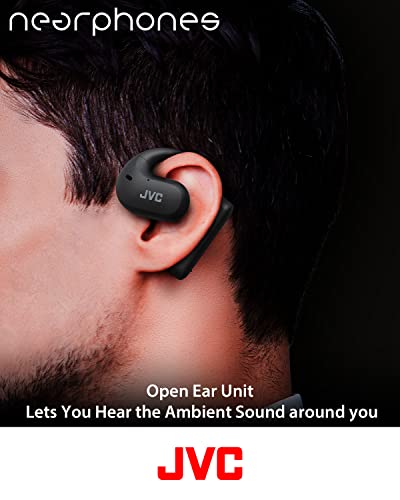 JVC Nearphones Open Ear True Wireless Headphones with 16mm Large Drivers for Powerful Sound, Single Ear use, and Long Battery Life (up to 17 Hours) - HANP35TW (Black) - Image 3