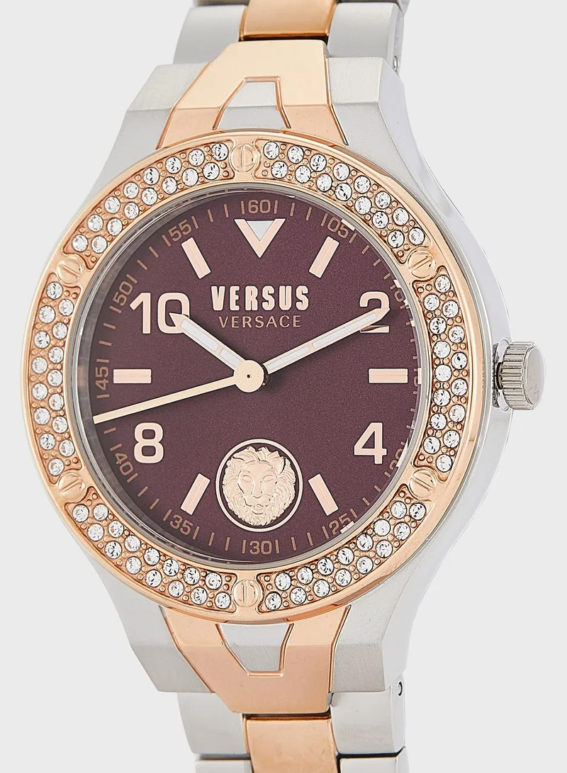 VERSUS VERSACE Steel Strap Analog Watch