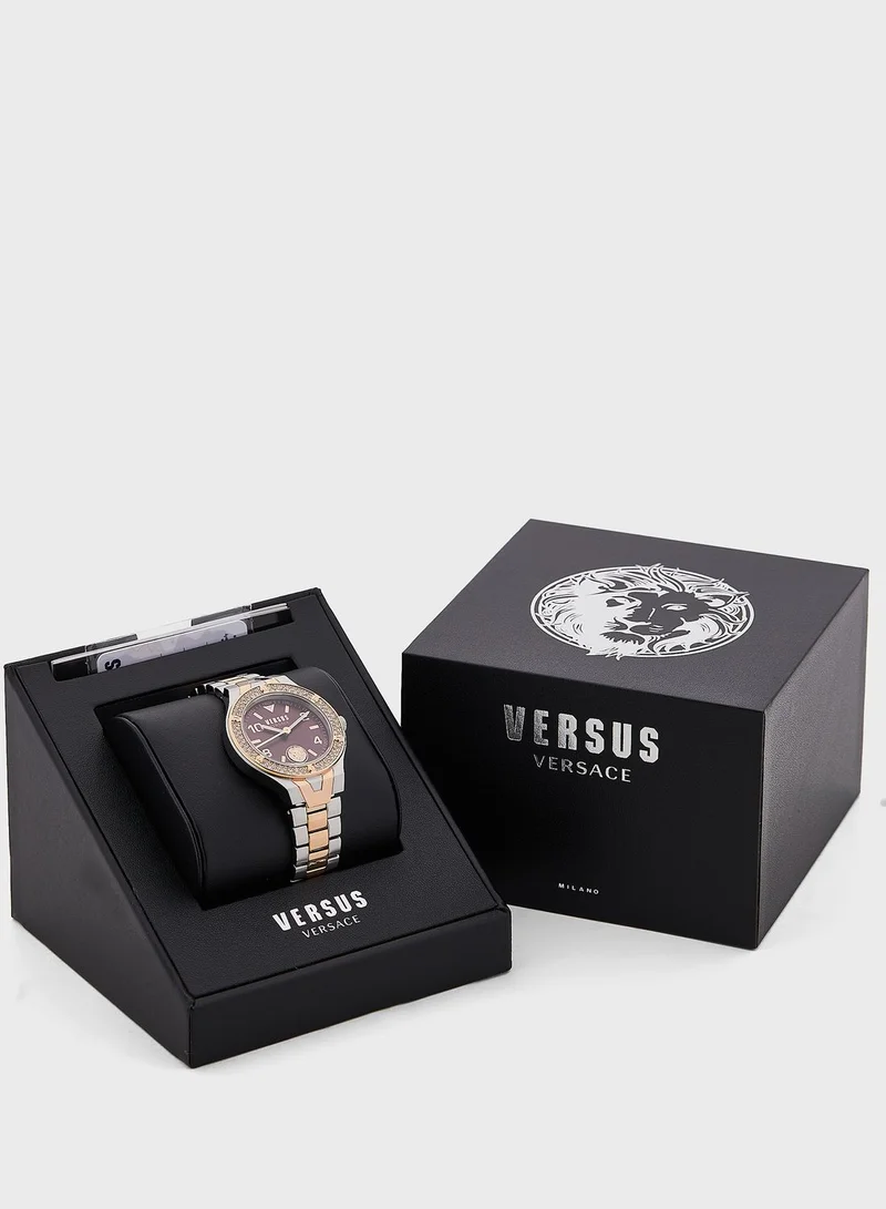 VERSUS VERSACE Steel Strap Analog Watch
