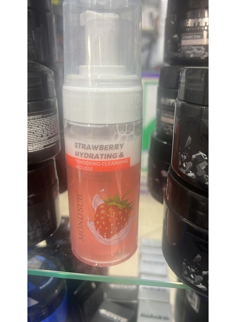 Mond'sub Strawberry Face Cleansing Hydrating Foam Mouse - Image 2
