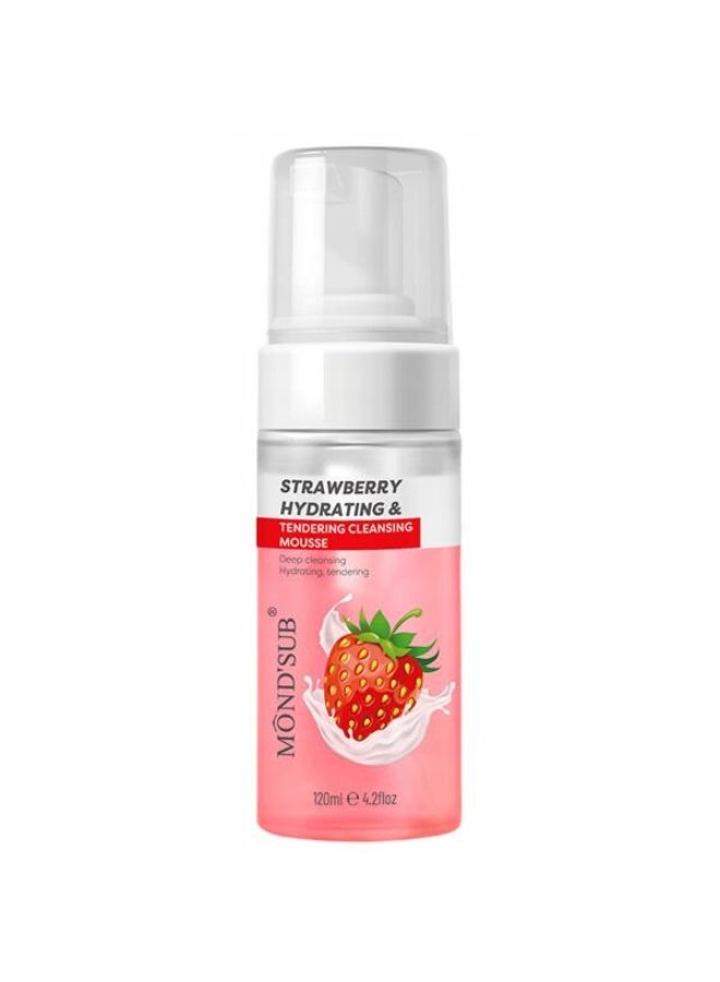 Mond'sub Strawberry Face Cleansing Hydrating Foam Mouse - Image 1