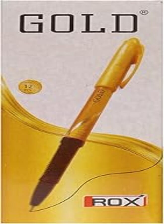 Rox gold pen 0.7 mm extra smooth writing pack of 12 pcs. - blue