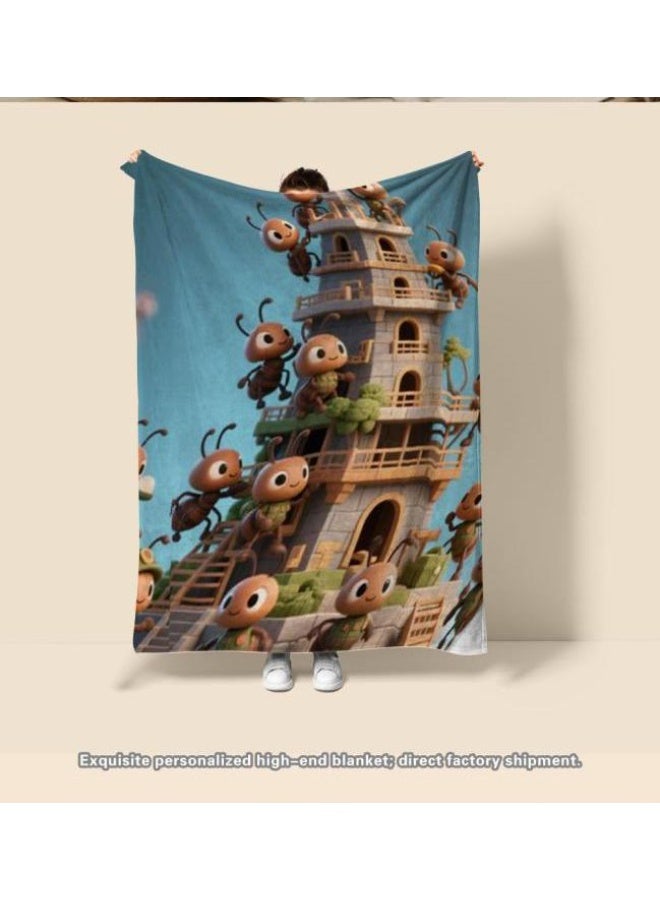 عام بطانية رقيقة من الفانيلا (حرارة ومريحة، ومناسبة للنوم واستخدام اللعبة والغبار والرمل) 150 سم * 200 سم - 83 - Image 1