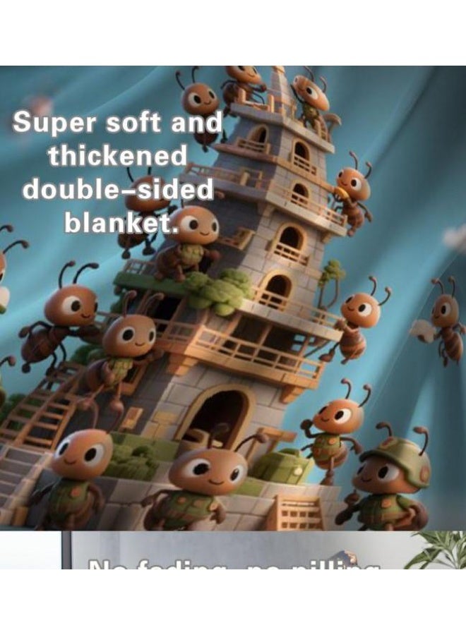 عام بطانية رقيقة من الفانيلا (حرارة ومريحة، ومناسبة للنوم واستخدام اللعبة والغبار والرمل) 150 سم * 200 سم - 83 - Image 5