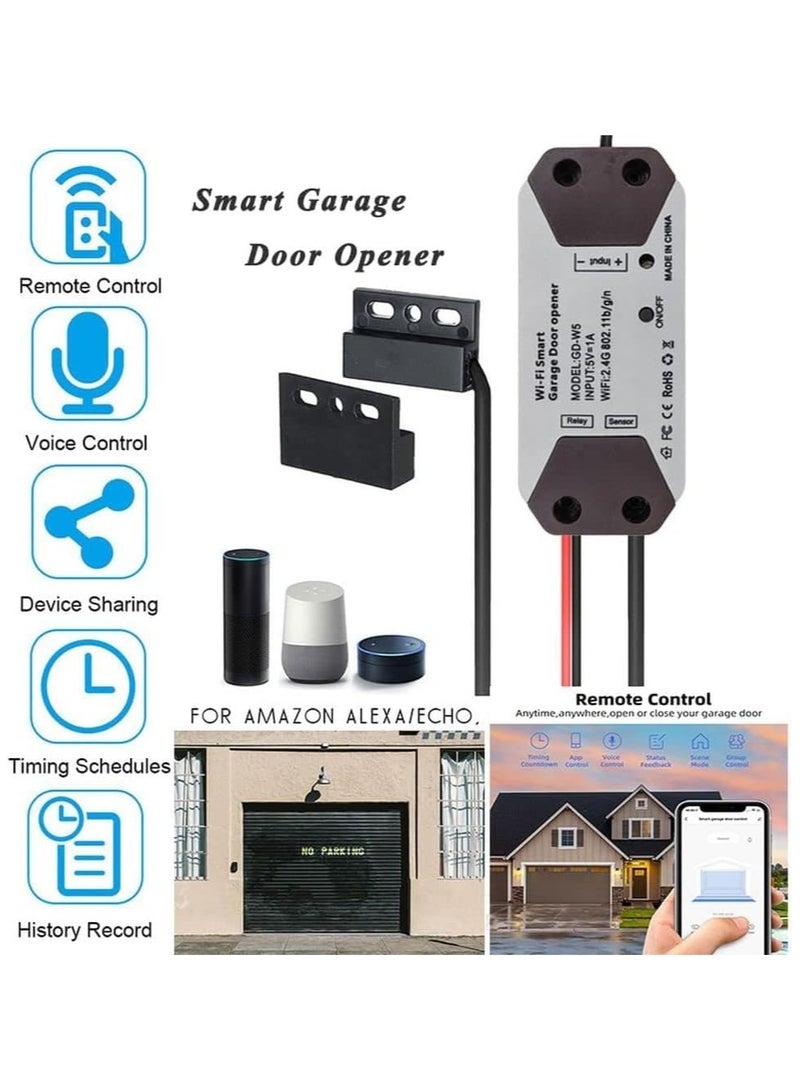 Tuya Smart WiFi Switch Garage Door Opener Controller Work with Echo Google Home SmartLife/Tuya APP Control No Hub Required - Image 2