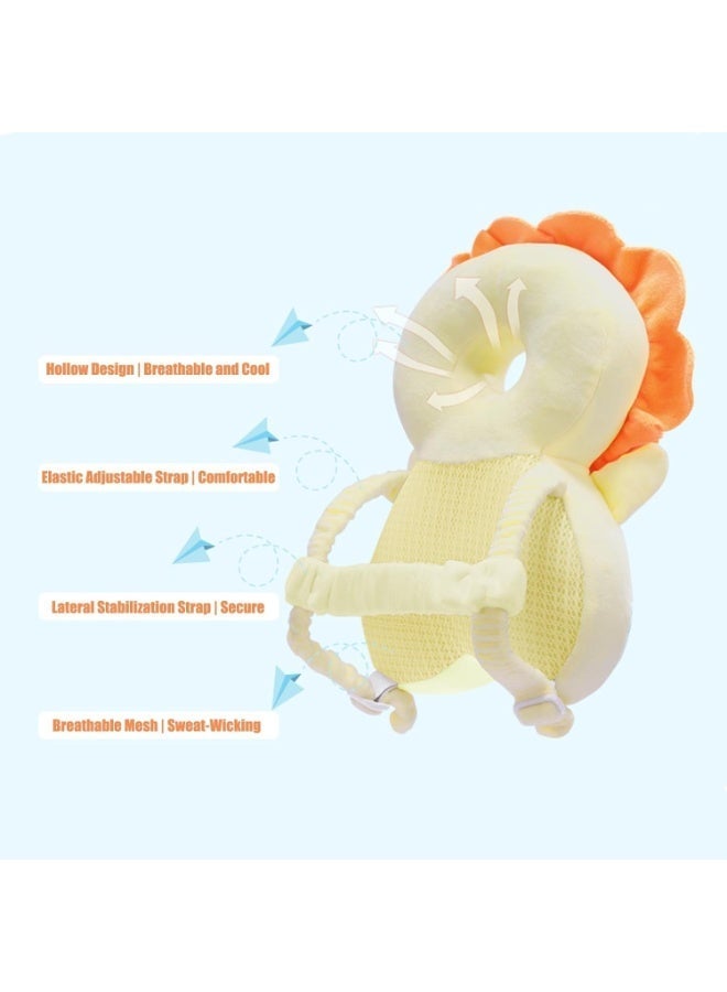 جونيس حقيبة ظهر لحماية رأس الطفل، واقي رأس للمشاية للأطفال الصغار، وسادة واقية للرأس قابلة للتعديل مع وسادة أمان - Image 3