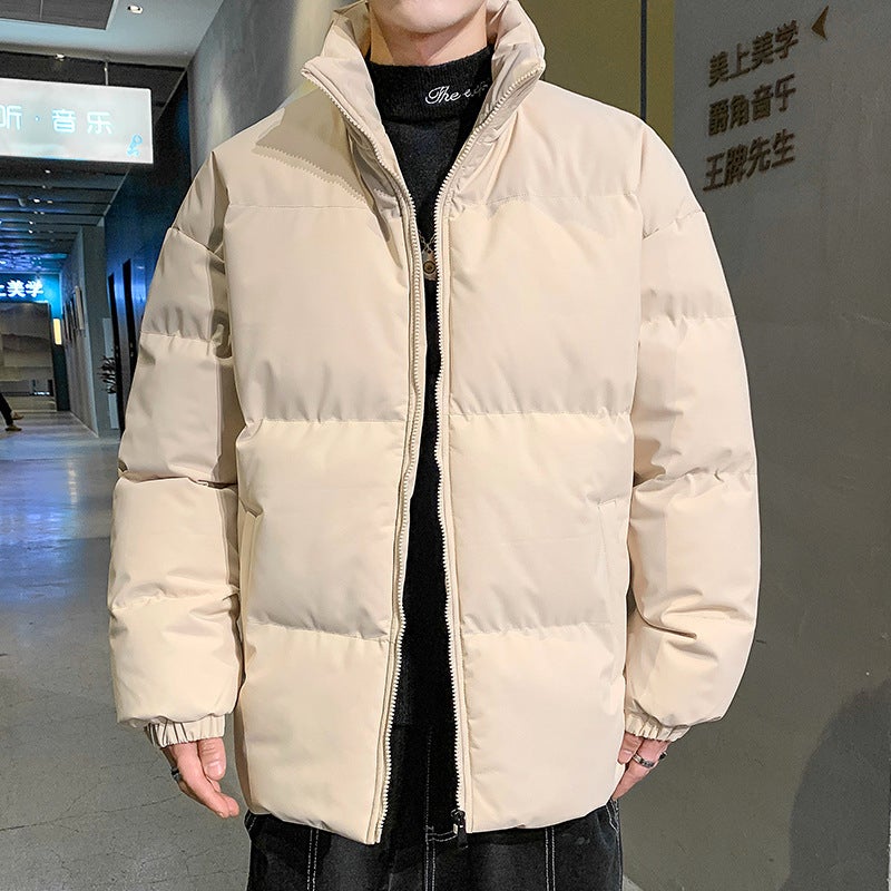Mens Winter Cotton Jacket Casual Thickened Green  - Image 2