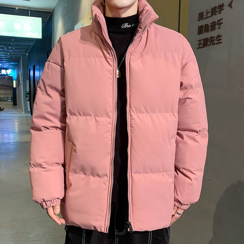 Mens Winter Cotton Jacket Casual Thickened Green  - Image 3