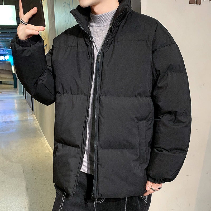 Mens Winter Cotton Jacket Casual Thickened Green  - Image 4