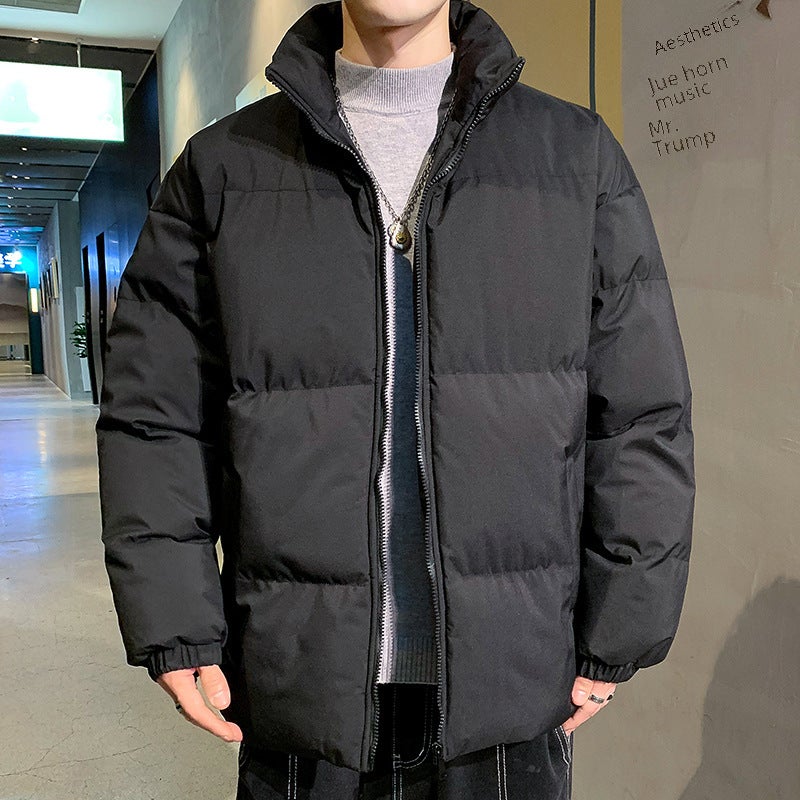 Mens Winter Cotton Jacket Casual Thickened Green  - Image 5