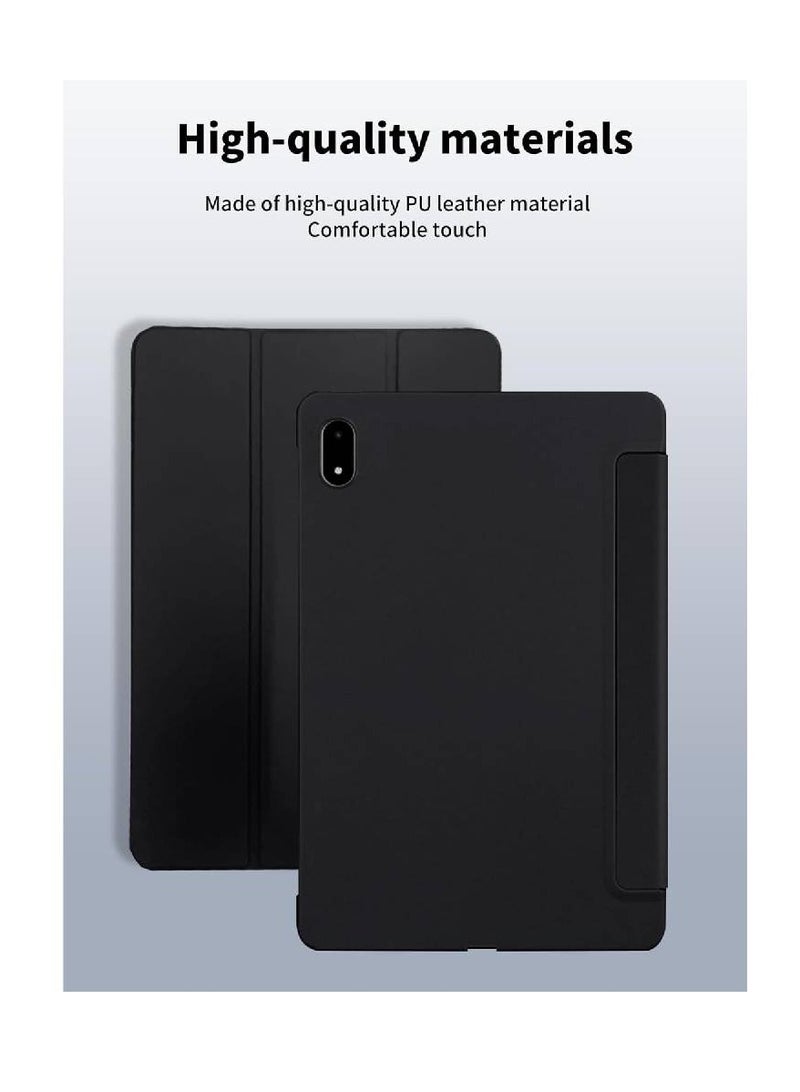 جينيكست جراب ذكي لجهاز OnePlus Pad 2 Pro Folio ثلاثي الطي مصنوع من الجلد مع حامل مغناطيسي - أسود - Image 2