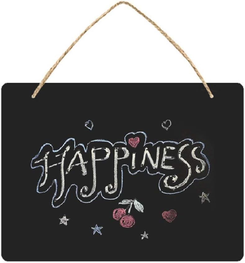 D-worthy hwojjha Wooden Double Sided Hanging Chalkboard Signs,Memo Message Sign, Vintage Erasable Message Board Sign with Hanging String for Wedding Kitchen Home Party Decoration (Black) - Image 3