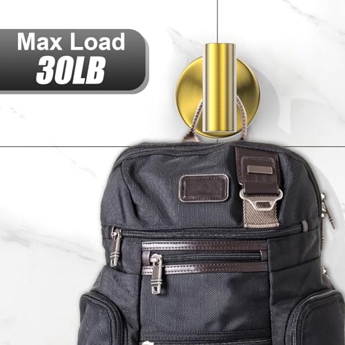 stusgo Gold Towel Hook Bathroom Coat Hook Robe Hooks for Wall, Stainless Steel Heavy Duty Door Hanger Wall Hooks Matte Gold Bathroom Hook for Towels, 4 Pack - Image 4