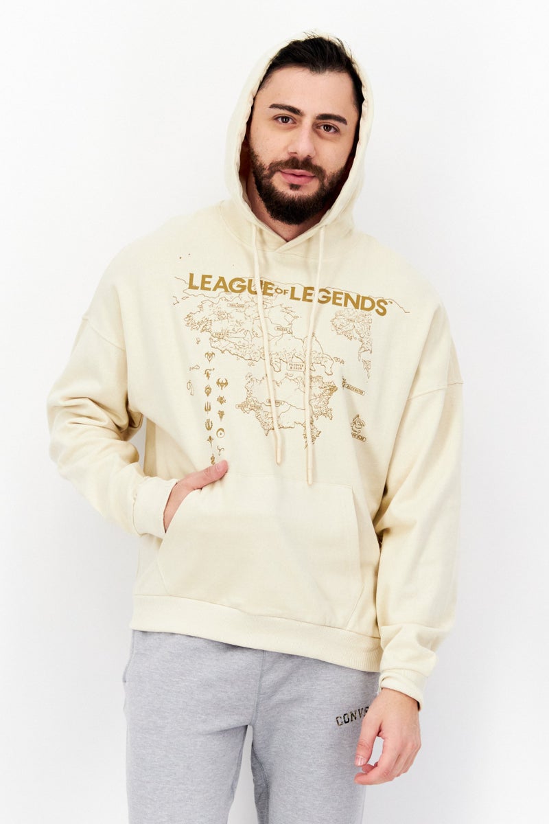 DIFUZED League Of Legends x Difuzed Men Graphic Long Sleeves Hoodie, Beige - Image 1