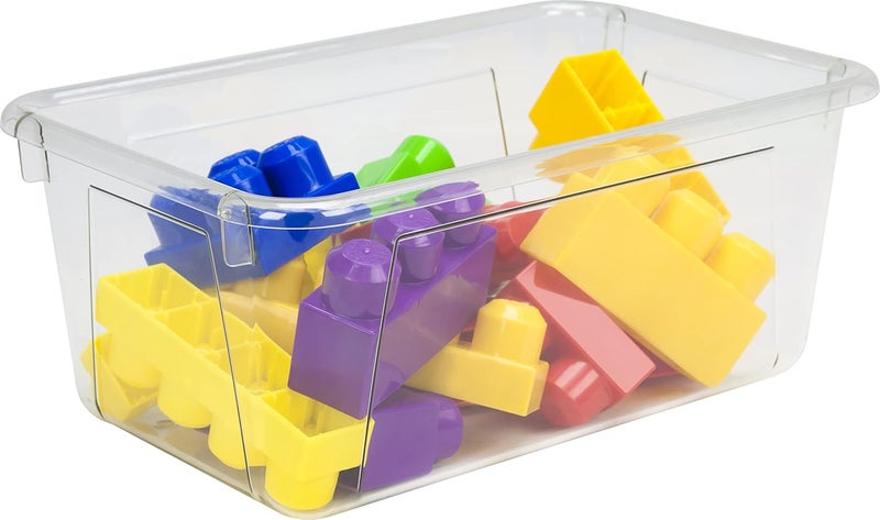 Storex Small Cubby Bin, 12.2 x 7.8 x 5.1 Inches, Clear, 5-Pack (62464U05C) - Image 4