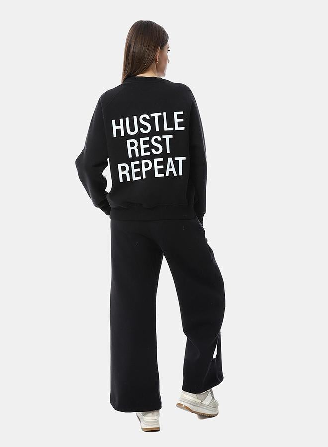 XTCY Milton raglan sleeve pajamas black women black 2XL B4-black-2XL - Image 3