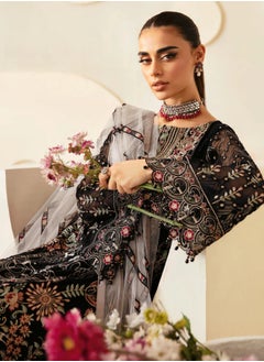 Sky cashmere Dastoor 3 Piece Chiffon Dress  - Image 4