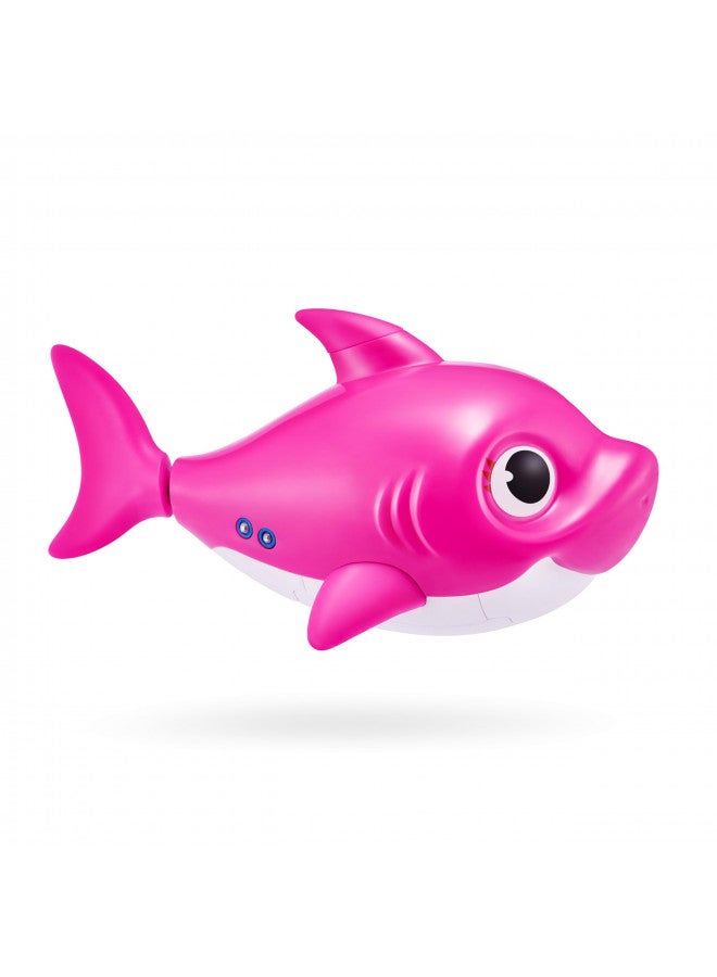 Robo Alive Junior Baby Shark New Silicon Fins Version Singing and Swimming Mommy Shark (Pink) by ZURU - Image 2