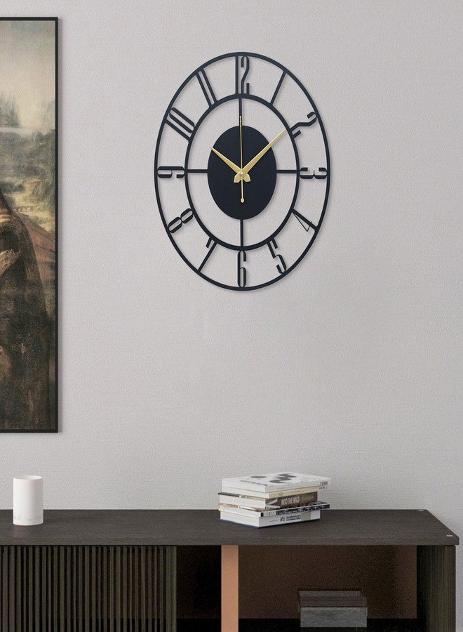 Ingo creation Stylish Metal Analog Wall Clock for Living Room, Bedroom, Office, Kitchen, Home and Hall | Antique Fancy Big Size Modern Wall Watch for Home Decor (40 cm),Black - Image 4