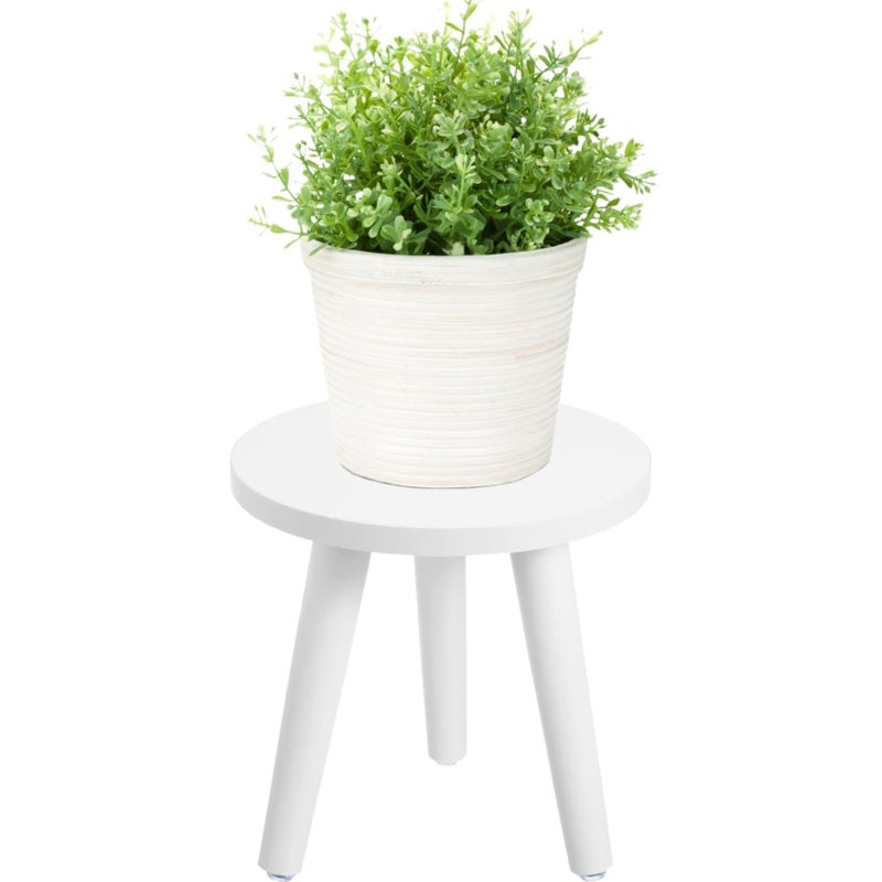 Hoceium White Plant Stand IndoorOutdoor for PlantsWood Samll Planter Stands Holder Mid Century Pedestal ShelfSturdy Short Flower Rack Boho Short Planter Table 86Tall Wooden Plants Stool for GardenPatio - Image 2