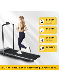 Denzoz Foldable Treadmill 300 lb Capacity Walking Pad 2.5HP Treadmill Under Desk Portable Treadmill for Home and Office Folding Treadmill 2 in 1 with Remote Control LED Display  - Image 4