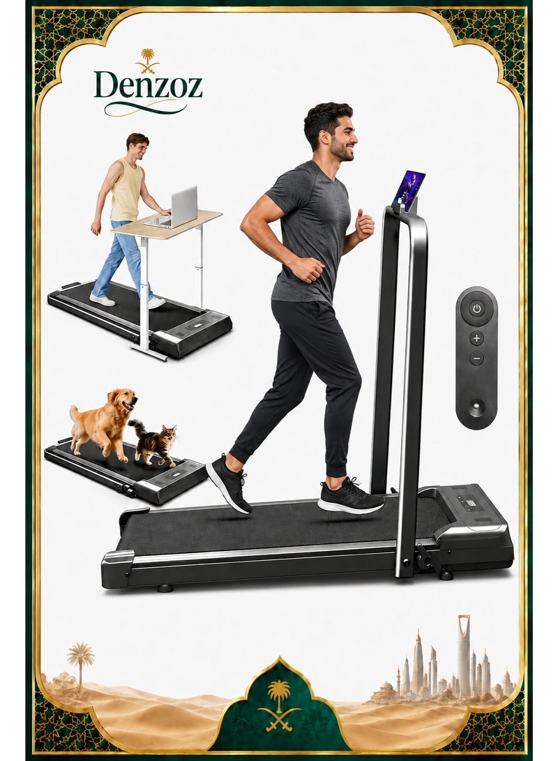 Denzoz Foldable Treadmill 300 lb Capacity Walking Pad 2.5HP Treadmill Under Desk Portable Treadmill for Home and Office Folding Treadmill 2 in 1 with Remote Control LED Display - Image 1
