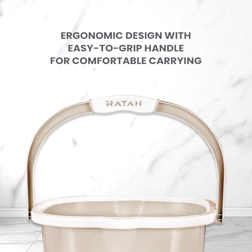 RATAN PLASTICWARE Premia Bucket (18L X 1) - Desert Rose|Light Weight and Easy to Carry|Perfect for Use in Bathrooms, Kitchen & Wet Utility Areas - Image 5