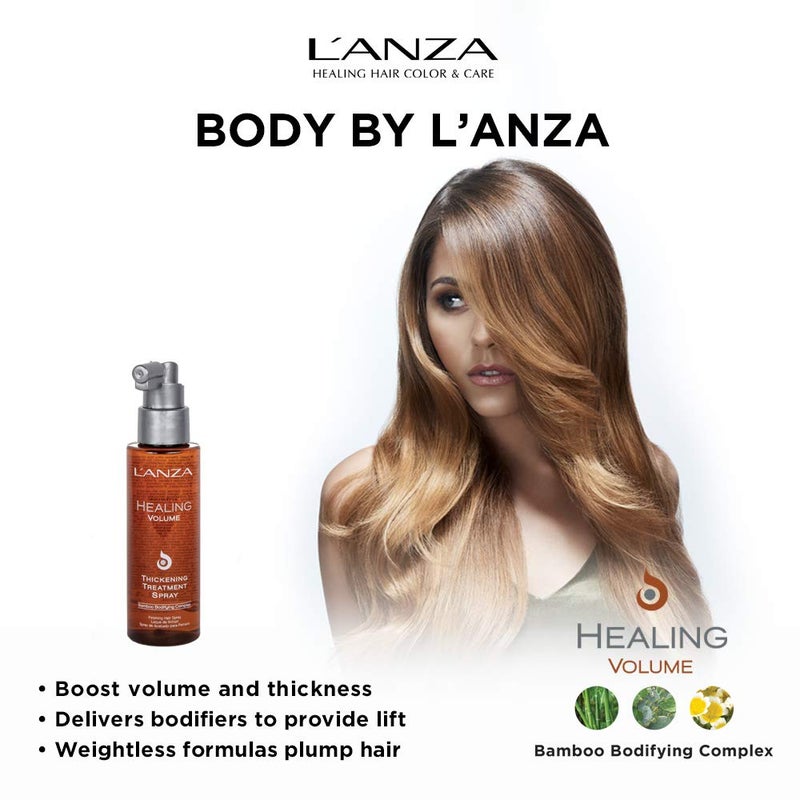 LANZA L'ANZA Healing Volume Thickening Treatment Hair Spray, Boosts Shine, Volume, and Thickness for Fine and Flat Hair, Rich With Bamboo Bodifying Complex and Keratin (3.4 Fl Oz) - Image 2